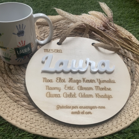 placa personalizada para profesores regalo fin de curso