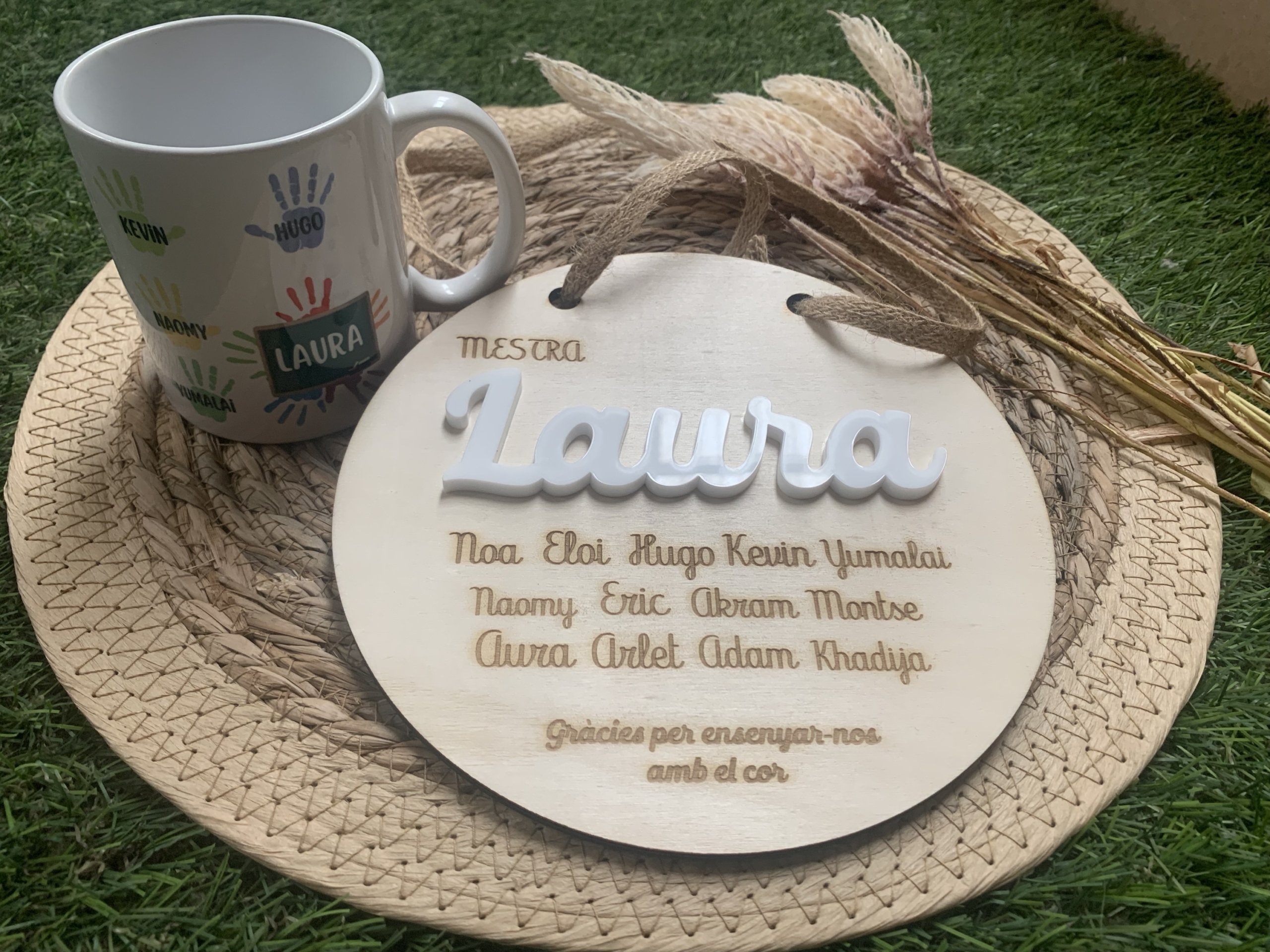 placa personalizada para profesores regalo fin de curso
